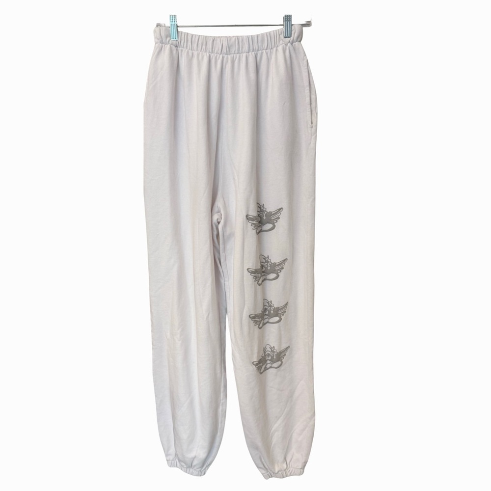 BOYS LIE White Sweat Pants with light grey logos